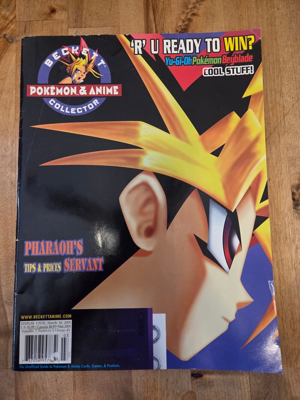 Beckett Pokemon & Anime Collector Magazine #43 March 2003 Yu-Gi-Oh! Cover Poster